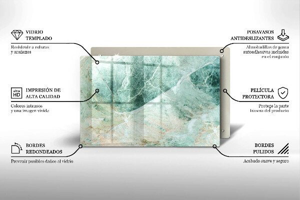 Steklena podloga za rezanje Kamnita struktura