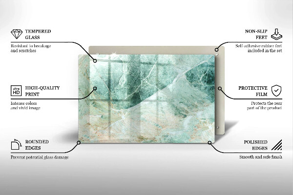 Steklena podloga za rezanje Kamnita struktura