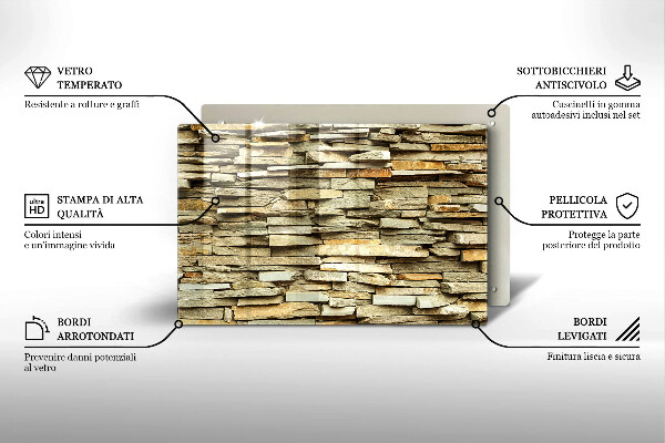 Steklena podloga za rezanje Dekorativni kamni