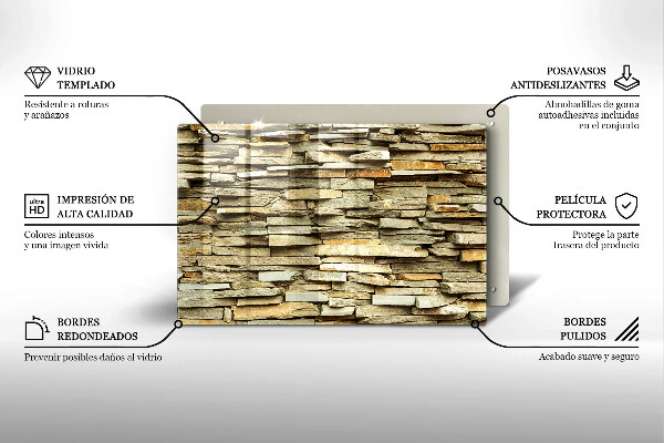 Steklena podloga za rezanje Dekorativni kamni