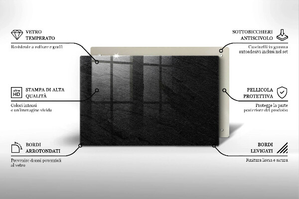 Steklena podloga za rezanje Kamnita tekstura