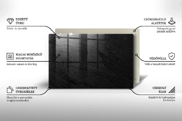 Steklena podloga za rezanje Kamnita tekstura