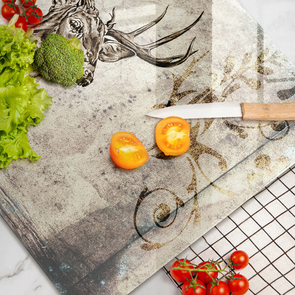 Steklena podloga za rezanje Ilustracija živali jelena