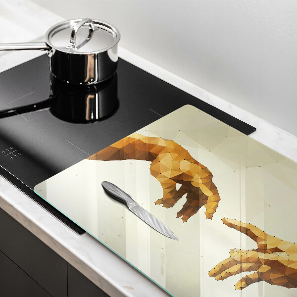 Steklena podloga za rezanje Stvarjenje Adamovih rok