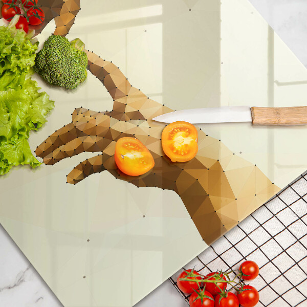 Steklena podloga za rezanje Stvarjenje Adamovih rok