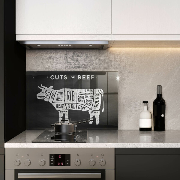 Steklena podloga za rezanje Govedina iz kravjega mesa