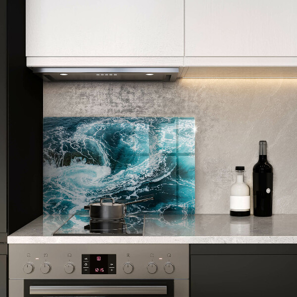 Steklena podloga za rezanje Peneči se valovi vode