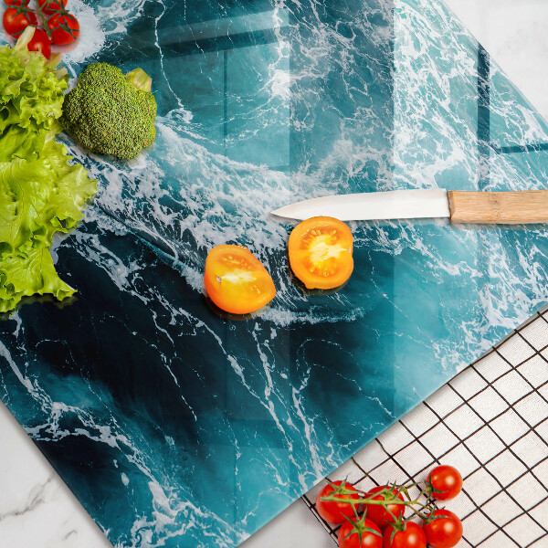 Steklena podloga za rezanje Peneči se valovi vode