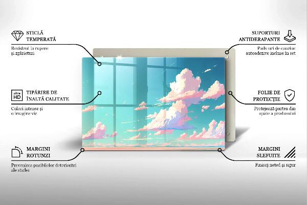 Steklena podloga za rezanje Pravljična nebesa