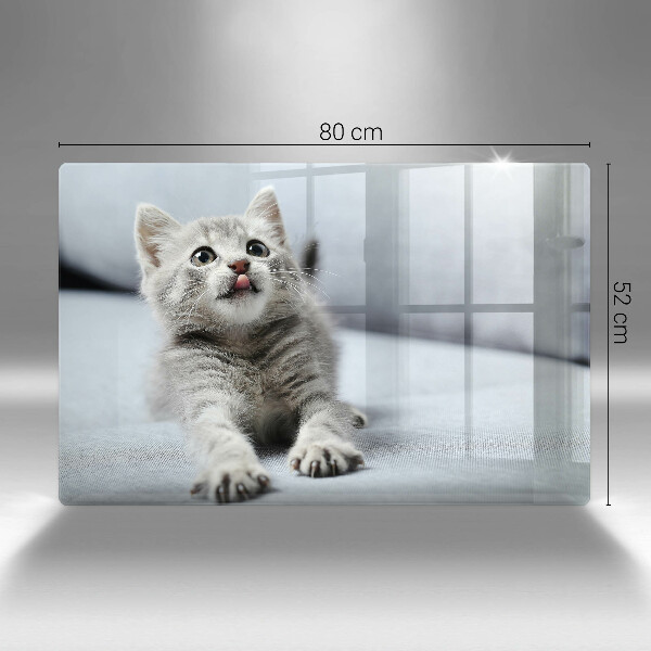 Steklena podloga za rezanje Majhna ljubka mucka