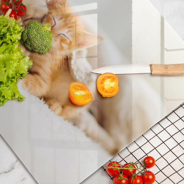 Steklena podloga za rezanje Živali pes in mačka