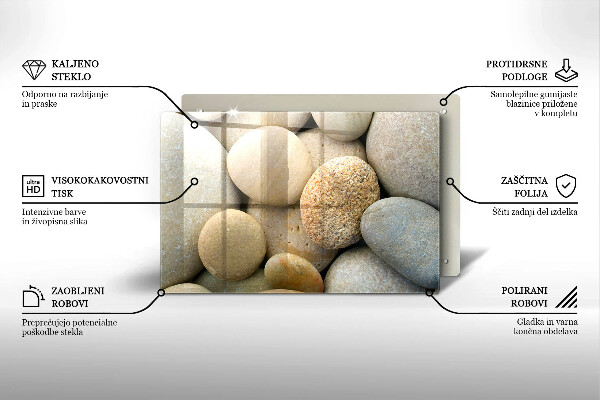 Steklena podloga za rezanje Vzorec ovalnih kamnov
