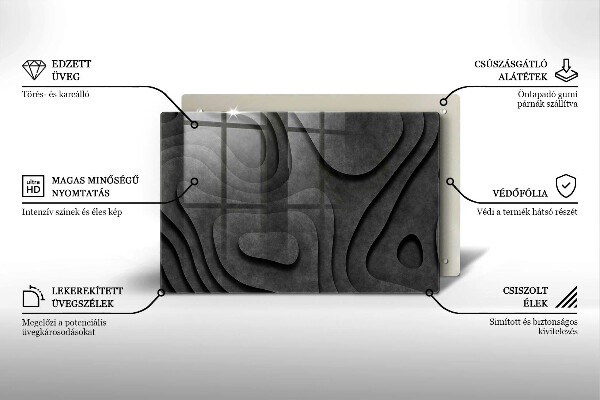 Steklena podloga za rezanje 3D oblike kamnov