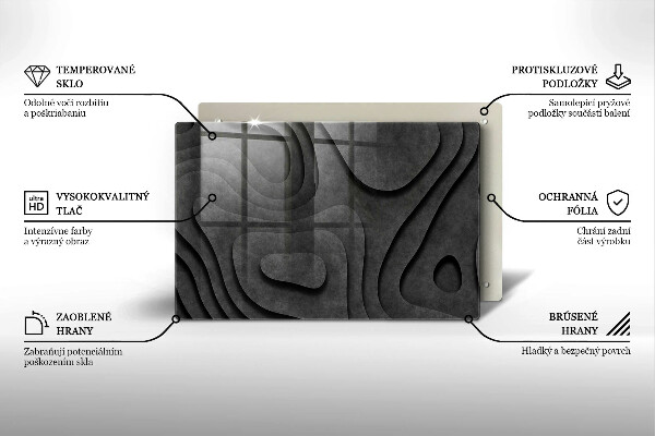 Steklena podloga za rezanje 3D oblike kamnov