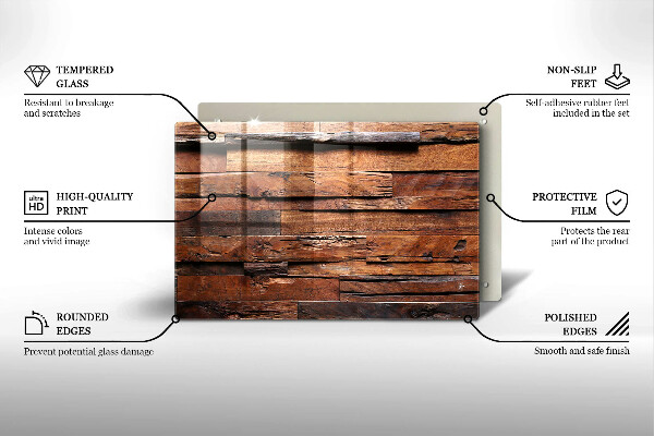 Steklena podloga za rezanje Dekorativne lesene plošče