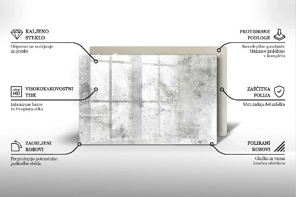 Steklena podloga za rezanje Tekstura betona