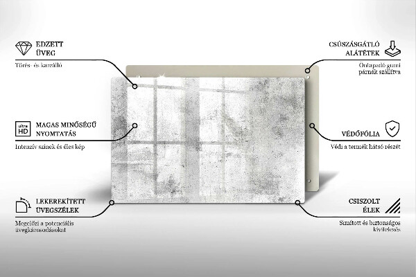 Steklena podloga za rezanje Tekstura betona