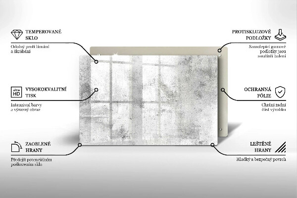 Steklena podloga za rezanje Tekstura betona