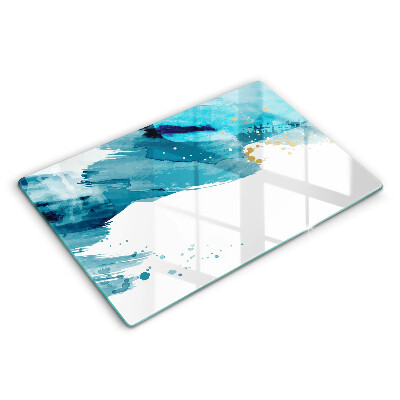 Steklena podloga za rezanje Modre lise