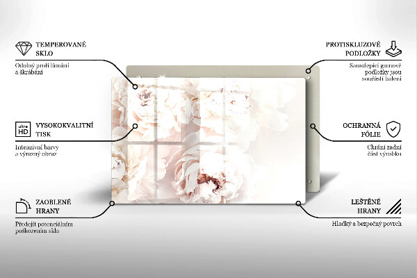 Steklena podloga za rezanje Pastelne potonike