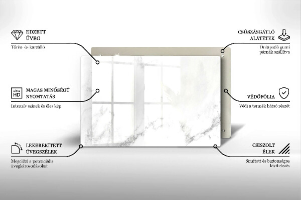 Steklena podloga za rezanje Moderni marmor