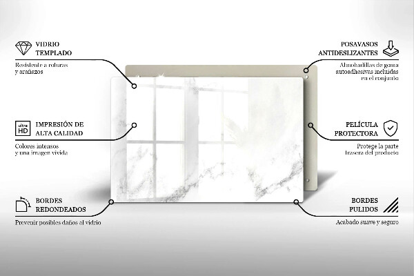 Steklena podloga za rezanje Moderni marmor