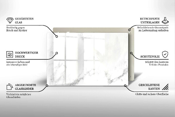 Steklena podloga za rezanje Moderni marmor