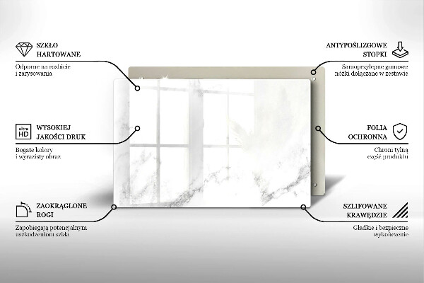 Steklena podloga za rezanje Moderni marmor