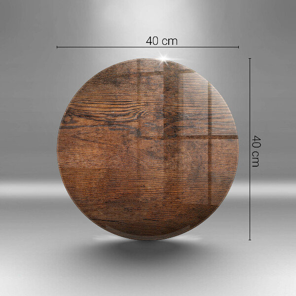 Steklena podloga za rezanje Temna lesena plošča