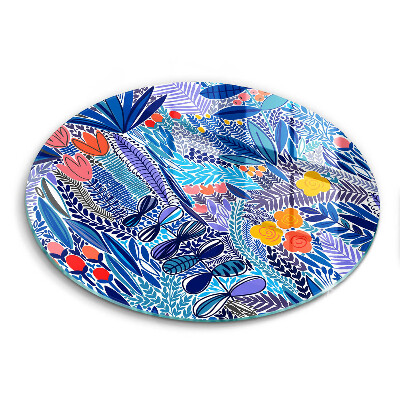 Steklena podloga za rezanje Pobarvan travnik