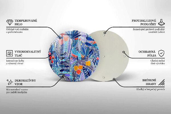 Steklena podloga za rezanje Pobarvan travnik