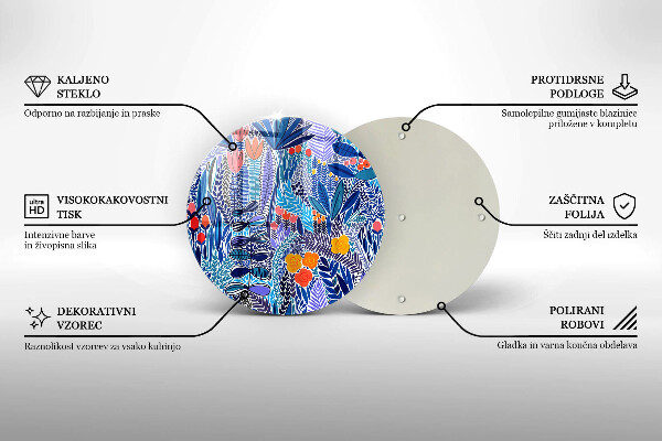 Steklena podloga za rezanje Pobarvan travnik
