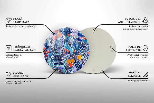 Steklena podloga za rezanje Pobarvan travnik