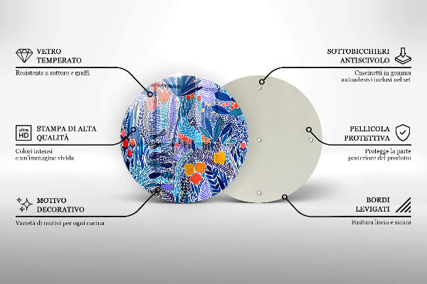 Steklena podloga za rezanje Pobarvan travnik