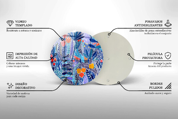 Steklena podloga za rezanje Pobarvan travnik