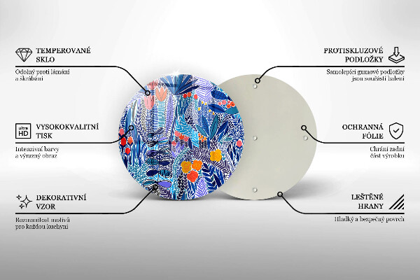 Steklena podloga za rezanje Pobarvan travnik