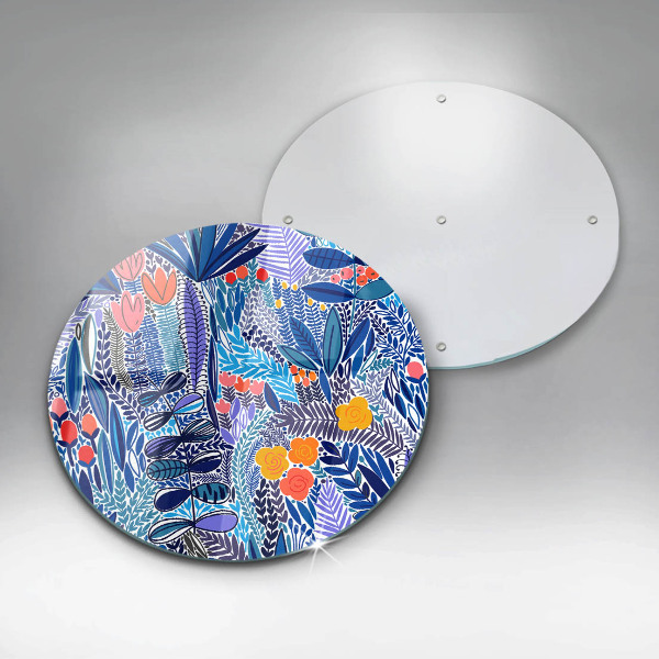 Steklena podloga za rezanje Pobarvan travnik