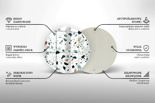Steklena podloga za rezanje Lahka kamenina