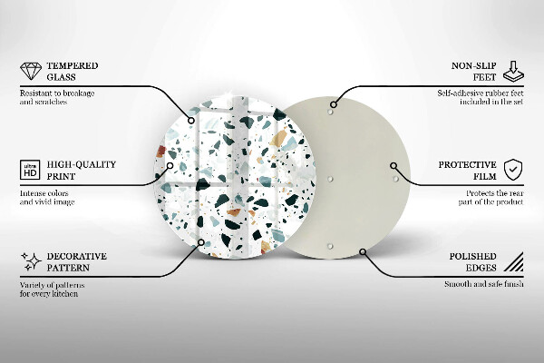Steklena podloga za rezanje Lahka kamenina