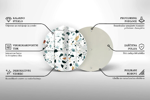 Steklena podloga za rezanje Lahka kamenina