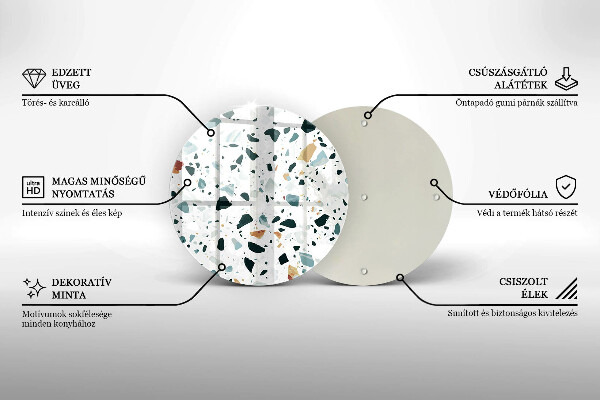 Steklena podloga za rezanje Lahka kamenina