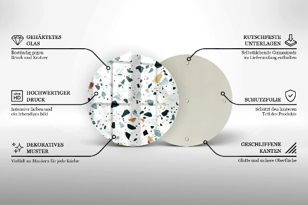 Steklena podloga za rezanje Lahka kamenina