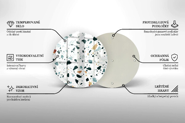 Steklena podloga za rezanje Lahka kamenina