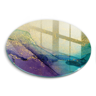 Steklena podloga za rezanje Ozadje z zlatom