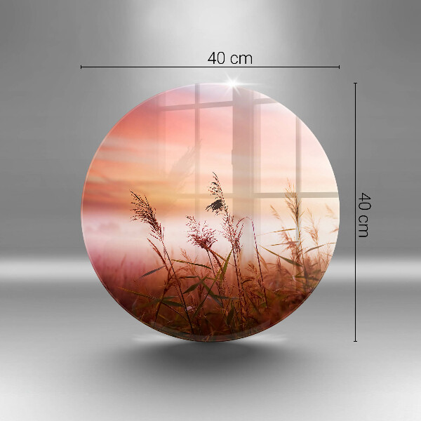 Steklena podloga za rezanje Pokrajina travnatih polj