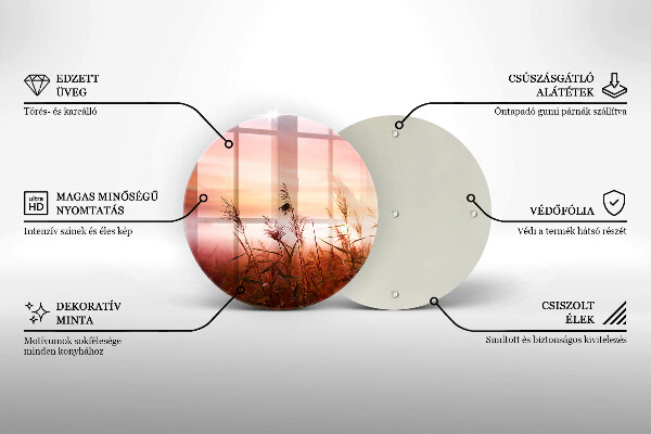Steklena podloga za rezanje Pokrajina travnatih polj