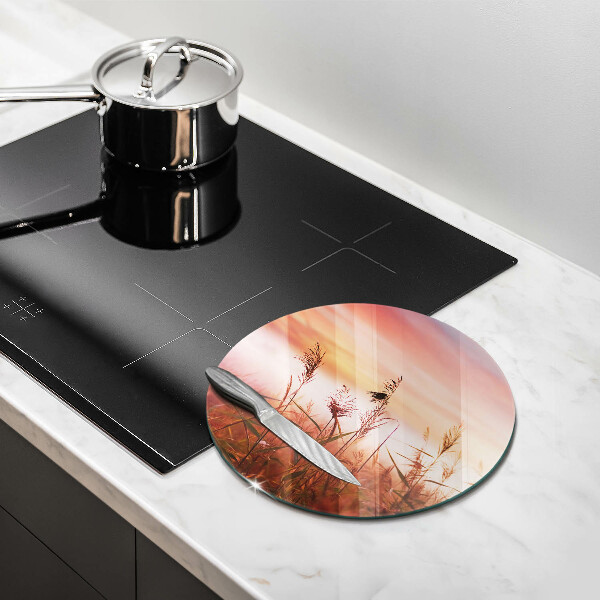 Steklena podloga za rezanje Pokrajina travnatih polj