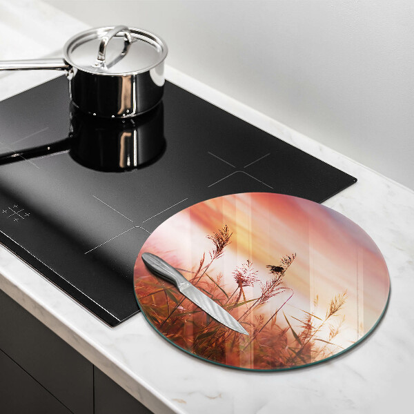 Steklena podloga za rezanje Pokrajina travnatih polj