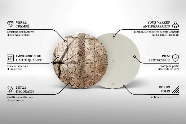 Steklena podloga za rezanje Prerez drevesa