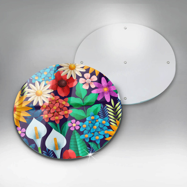 Steklena podloga za rezanje Ilustracija travniškega cvetja